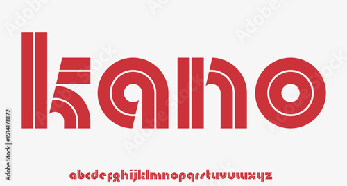modernism retro font alphabetical vector set