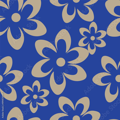 Wallpaper Mural seamless floral pattern Torontodigital.ca