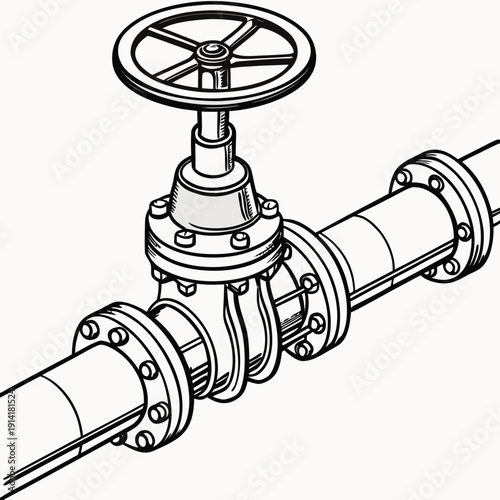 Industrial pipeline valve with wheel handle
