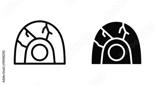 Simple deer head icons in black and white style with copy space