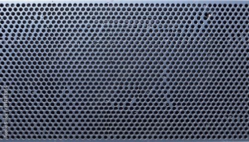 Wallpaper Mural Close-up View of a Metallic Mesh Surface with Circular Holes and Textured Pattern Torontodigital.ca
