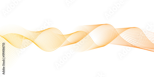 Futuristic golden line blend wave lines on transparent background. abstract background with line and curve concept .Design template for cover, business.. Vector geometric backgrounds.	
