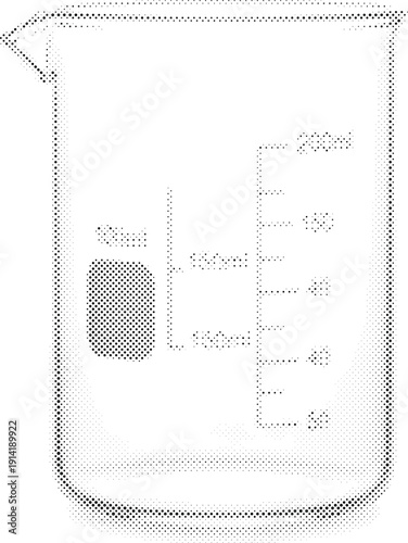 vintage element artistic asset dot texture visual graphic beaker lab