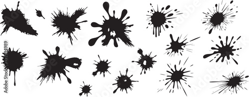 set of black ink blots