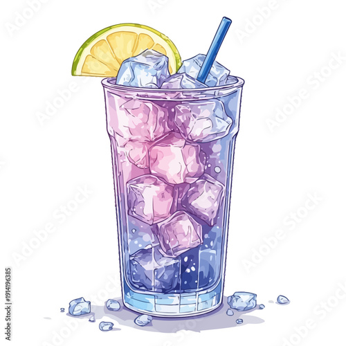cocktail drink with ice very cool