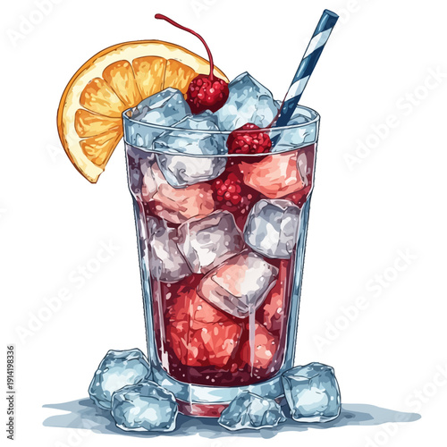 cocktail drink with ice very cool