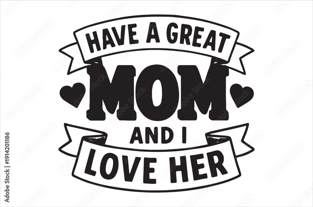 Fototapeta premium A decorative banner with text celebrating mothers and expressing love