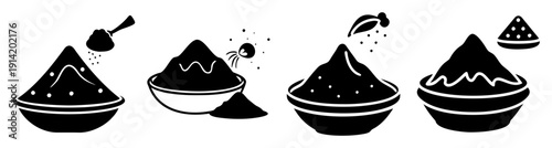 Four stylized boats sailing with weather symbols flat design vector illustration minimalist travel adventure