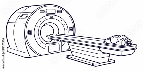 A person lying on a medical imaging machine for a brain scan.