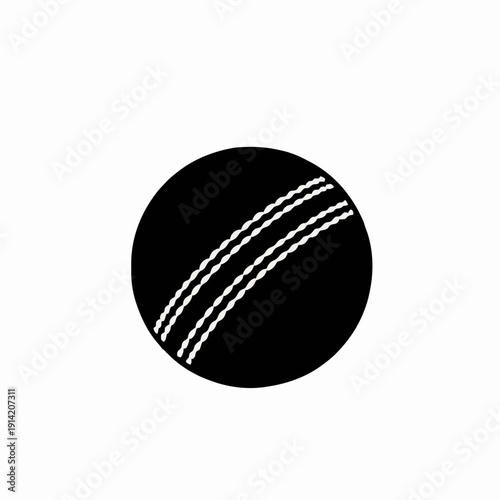cricket ball silhouette vector