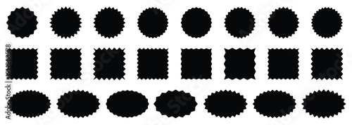 Set of color Zigzag shape.set of color sunbrust.starburst price tags special offer silhouette color starburst sticker sale sticker price quality mark retro stars sale and badges sunburst stamp seal.