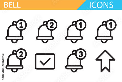 Bell ring and status icons