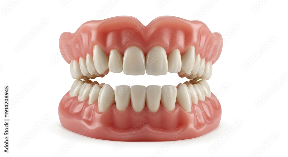 Fototapeta premium Complete Denture Set – Full Artificial Teeth Prosthesis Isolated