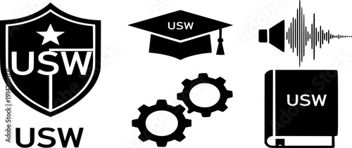 set of heraldic shields