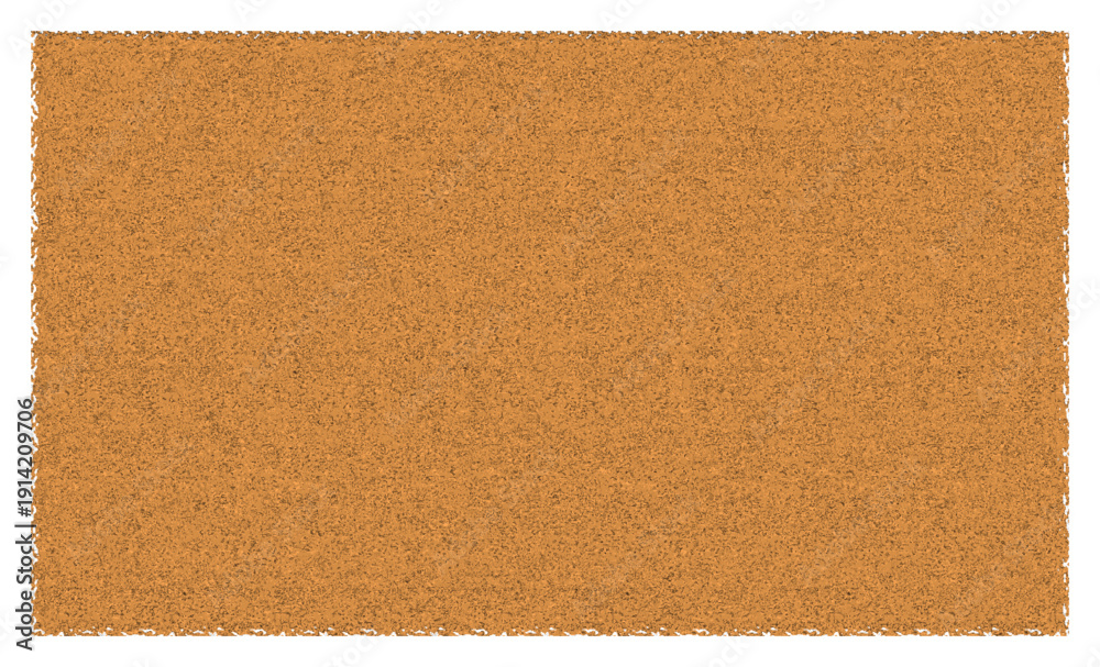Fototapeta premium A blank brown corkboard with a wooden frame and textured pattern isolated on a white background for office notice and message display