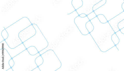Simple network circuit board connected dots and lines background template. Technology blockchain linked global digital database graphic vector
