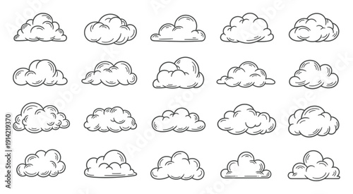 Collection of Hand-Drawn Cloud