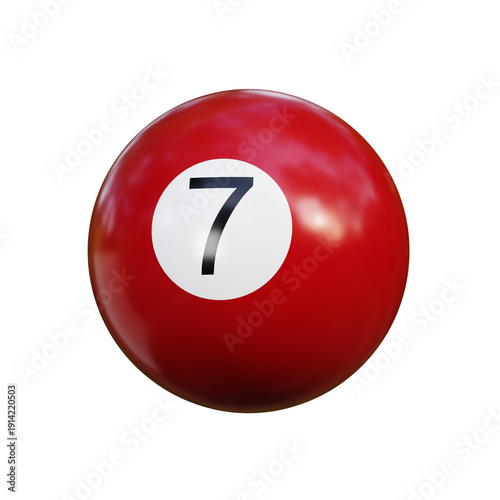 Принти на полотні 7 Pool Ball 3D Illustration
