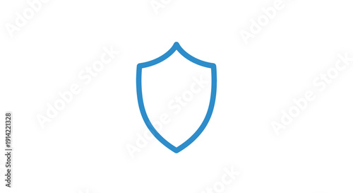 Blue Shield Icon Security Protection Symbol.