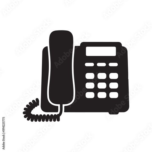 Landline telephone device with a keypad