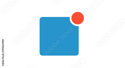 Blue Square with Red Circle.