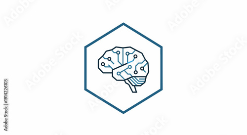 Brain Icon Symbol Mind Concept.