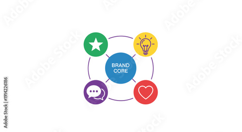 Brand Identity Icons with Various Symbols.