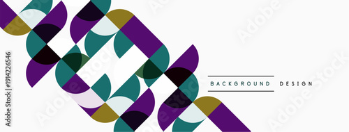 Abstract geometric pattern. Overlapping shapes create dynamic visual texture. Minimalist design with muted color palette. Modern aesthetic.