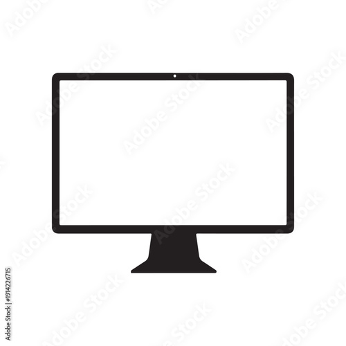 Modern computer monitor with blank screen