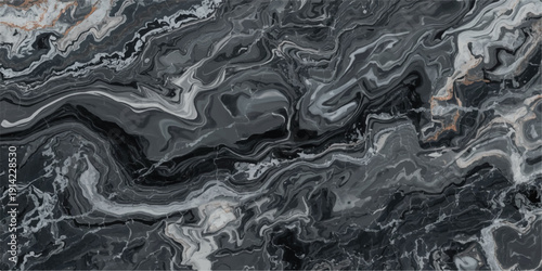 Luxury Black and Grey Marble Texture EPS Vector Background with Abstract Natural Stone Veining, Elegant Dark Granite Surface Pattern for Interior Wall Tiles, Flooring, Branding and Packaging Design