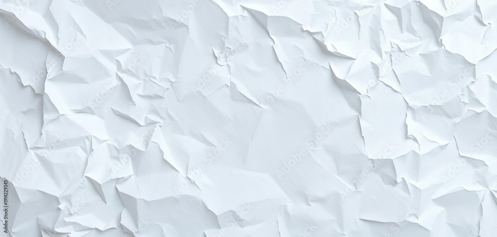 Fototapeta premium Delicate, crinkled white tissue paper texture background, design, tissue paper