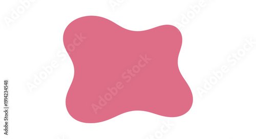 Abstract pink shapes viewed from directly above in a digital illustration file