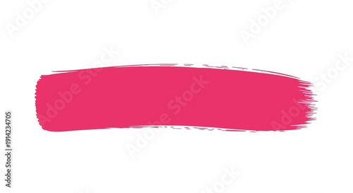 Vibrant pink brush stroke forming letter S viewed from front in graphic design context