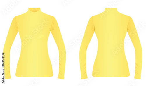 Yellow woman base layer. vector