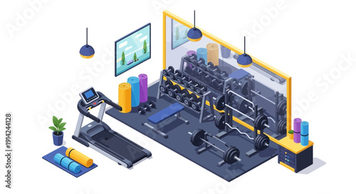 Modern Office Workspace with Advanced Technology and Ergonomic Furniture from an Isometric Viewpoint