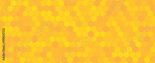 Repeating Pattern of Abstract Colorful Hexagon Vector Background