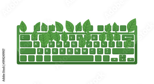 Eco friendly keyboard vector icon