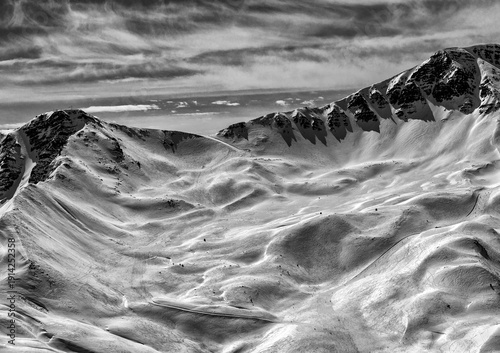 Risoul France ski resort mountain skiers