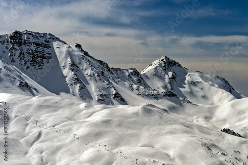 Risoul France ski resort mountain skiers