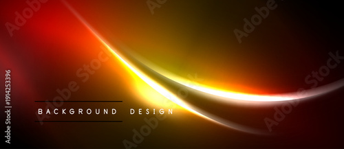 Abstract vibrant background. Smooth curves, warm colors create dynamic visual effect. Modern design element for projects.
