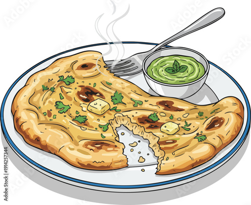 Delicious Indian naan bread