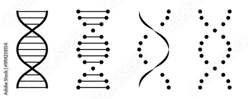 abstract dna strands with dots and lines representing genetic science concepts