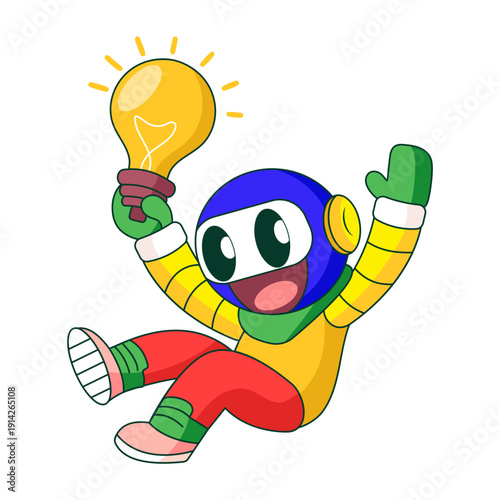 Flat illustration showing a robot character acting as advisor