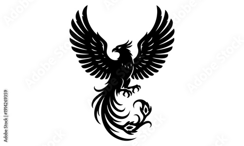 Phoenix Silhouette Vector Art Symbol of Resurrection and New Life