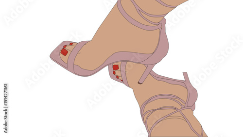 Woman's crossed legs in heels