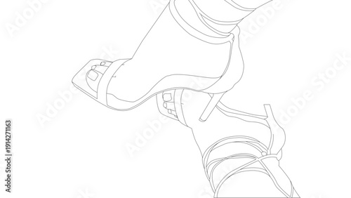 Woman's crossed legs in heels