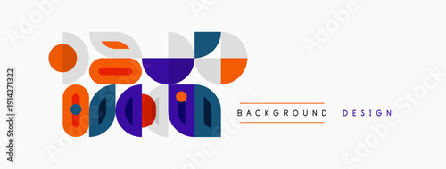 Abstract geometric shapes, vibrant colors, modern design elements. Minimalist composition suitable for backgrounds, patterns, branding.