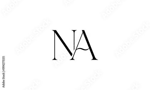 NA initial letter logo or NA monogram