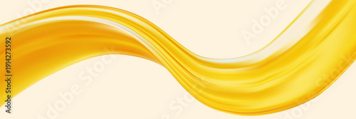 One stripes ribbon golden graphic with a gold wave curve.