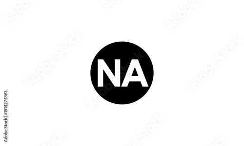 NA initial letter logo or NA monogram